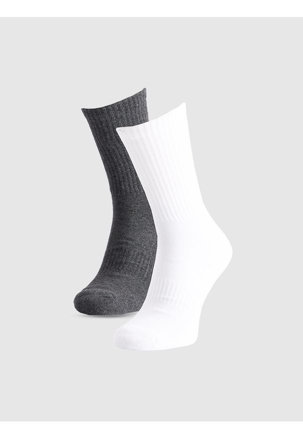 4f - 4F Skarpety casual za kostkę (2-pack) damskie - multikolor 39-42. Kolor: wielokolorowy. Materiał: włókno, materiał, bawełna