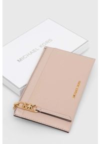 MICHAEL Michael Kors portfel skórzany damski kolor różowy. Kolor: różowy. Materiał: skóra #3