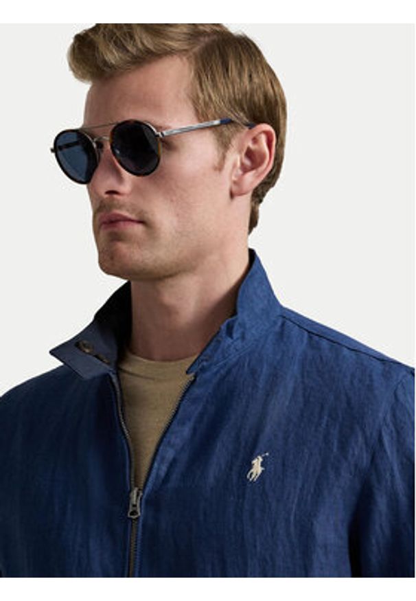 Polo Ralph Lauren Kurtka przejściowa 710962187002 Granatowy Regular Fit. Typ kołnierza: polo. Kolor: niebieski. Materiał: syntetyk