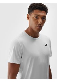 4f - 4F Koszulka treningowa szybkoschnąca męska - biała XL. Kolor: biały. Materiał: elastan, materiał, włókno, dzianina, syntetyk. Długość rękawa: krótki rękaw. Długość: krótkie. Wzór: ze splotem, gładki, jednolity. Sport: fitness #2