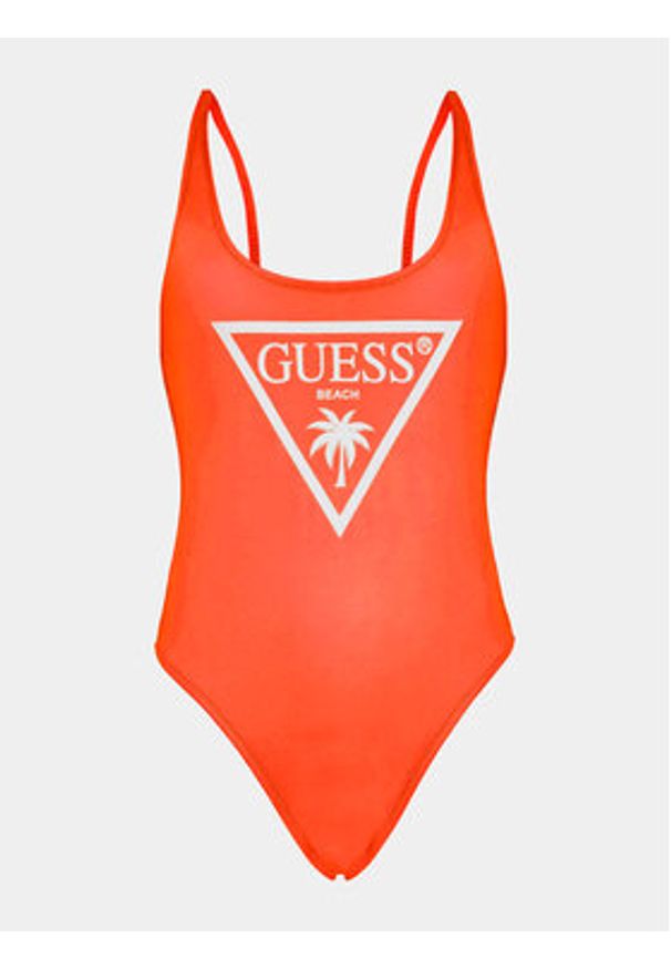 Guess Strój kąpielowy E4GJ48 MC044 Pomarańczowy. Kolor: pomarańczowy. Materiał: syntetyk