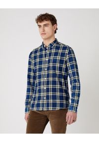 Wrangler - WRANGLER LS 1PKT BUTTON DOWN MĘSKA KOSZULA GOLDEN ROD W5A33TX1K. Typ kołnierza: button down