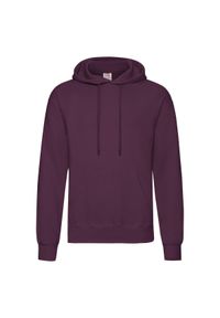 FRUIT OF THE LOOM - Męska Klasyczna Bluza Z Kapturem. Typ kołnierza: kaptur. Kolor: czerwony, wielokolorowy, brązowy