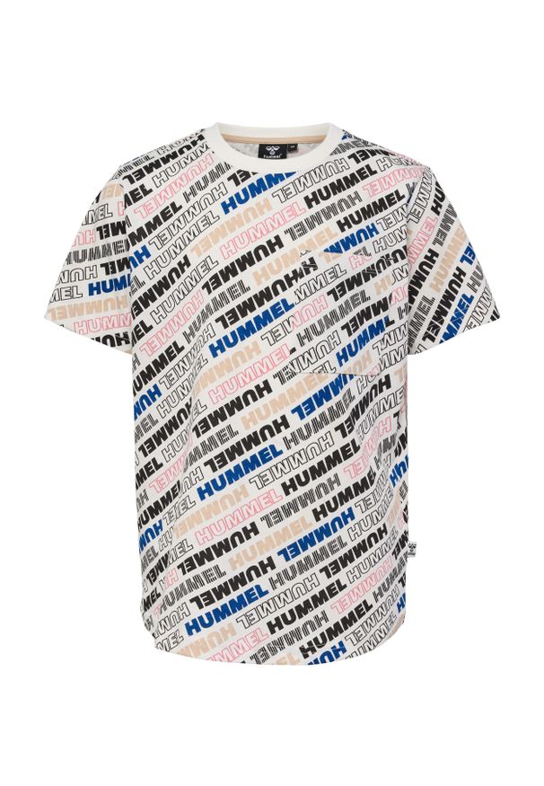 Koszulka dla dzieci Hummel Caleb. Kolor: biały. Materiał: bawełna. Wzór: nadruk