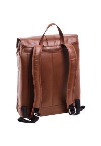 Plecak na laptopa MCKLEIN Hagen 15.6 cali Brązowy. Kolor: brązowy. Materiał: skóra. Styl: elegancki #2