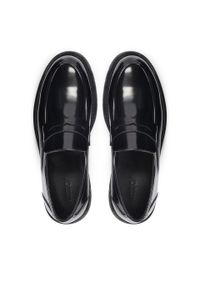 Kazar - Czarne męskie loafersy na grubej podeszwie. Okazja: na co dzień. Zapięcie: bez zapięcia. Kolor: czarny. Materiał: skóra. Szerokość cholewki: normalna. Styl: elegancki, casual #6