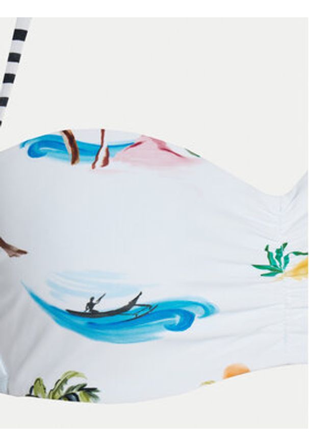 Seafolly Góra od bikini Isla Palm 30574-216 Biały. Kolor: biały. Materiał: syntetyk