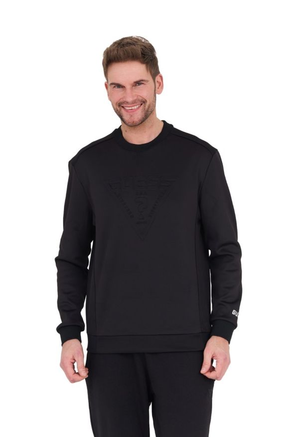 Guess - GUESS Czarna męska bluza, Rozmiar L. Kolor: czarny