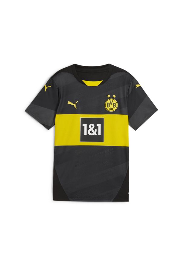 Puma - Młodzieżowa koszulka wyjazdowa Borussia Dortmund 24/25 PUMA Black Faster Yellow. Kolor: żółty, wielokolorowy, czarny