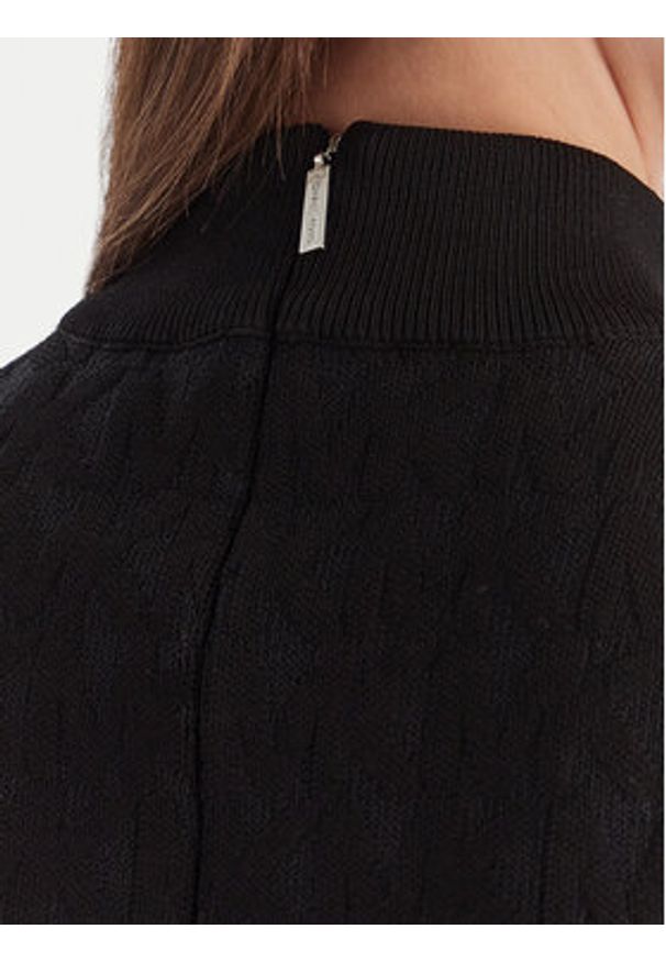 MICHAEL Michael Kors Golf MF5619YJWV Czarny Slim Fit. Typ kołnierza: golf. Kolor: czarny. Materiał: syntetyk