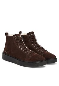 Karl Lagerfeld - KARL LAGERFELD Sneakersy Flint II KL53353L Brązowy. Kolor: brązowy. Materiał: zamsz, skóra #4