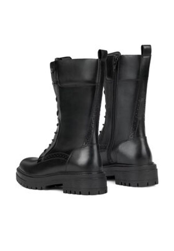 Geox Trzewiki D Iridea D36HRE 00043 C9999 Czarny. Kolor: czarny. Materiał: skóra