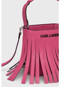 Karl Lagerfeld torebka kolor różowy. Kolor: różowy
