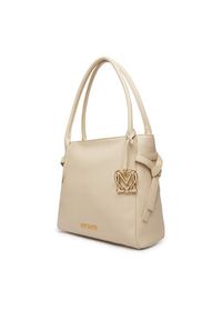 Love Moschino - LOVE MOSCHINO Torebka JC4056PP1PLL0110 Kremowy. Kolor: kremowy. Materiał: skórzane #4