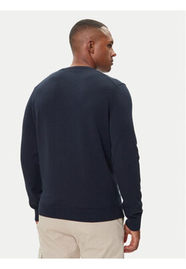 Aeronautica Militare Sweter 252MA1611UL00506 Granatowy Regular Fit. Kolor: niebieski. Materiał: bawełna