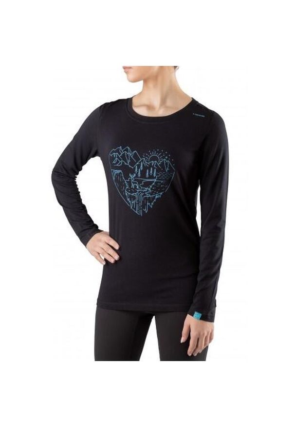 Longsleeve damski Viking Lako Bamboo Lady. Kolor: czarny. Długość rękawa: długi rękaw. Sport: turystyka piesza