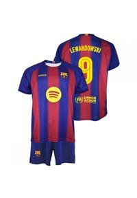 FC Barcelona Lewandowski komplet koszulka spodenki junior box 2025/26. Kolor: wielokolorowy. Sport: piłka nożna