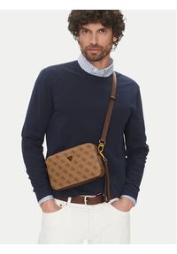 Guess Saszetka PMMILO P5245 Brązowy. Kolor: brązowy. Materiał: skóra