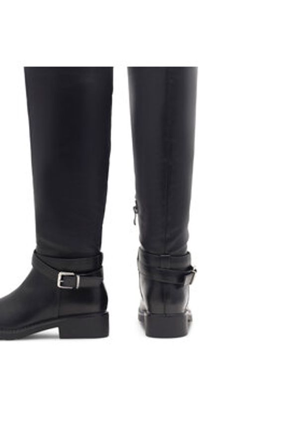 DeeZee Kozaki Stella H12936-1 Czarny. Kolor: czarny. Materiał: syntetyk