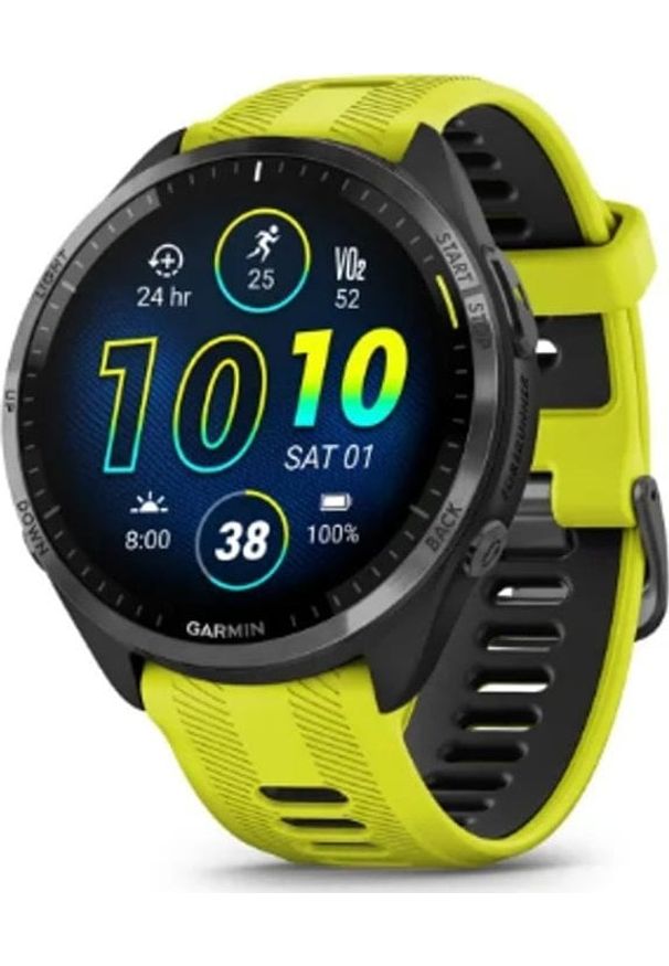 GARMIN - Zegarek sportowy Garmin Garmin Forerunner 965 3,56 cm (1.4") AMOLED 47 mm Cyfrowy 454 x 454 px Ekran dotykowy Żółty Wi-Fi GPS. Rodzaj zegarka: cyfrowe. Kolor: żółty. Styl: sportowy