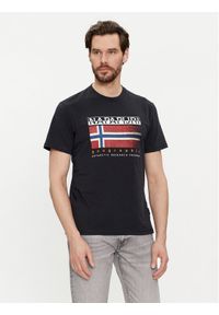 Napapijri T-Shirt S-Kreis NP0A4HQR Czarny Regular Fit. Kolor: czarny. Materiał: bawełna #1