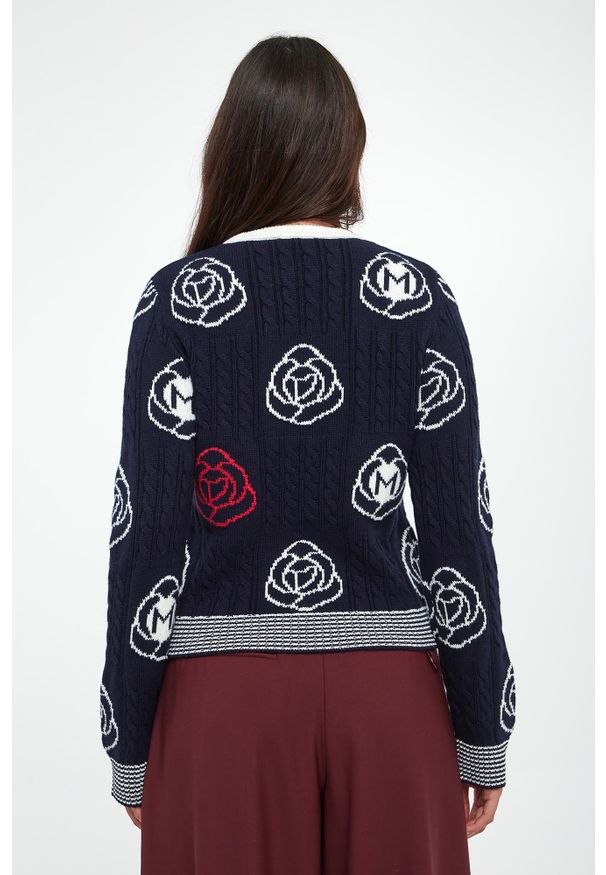 Marella Sport - Sweter damski wełniany Fumato MARELLA SPORT. Materiał: wełna. Styl: sportowy