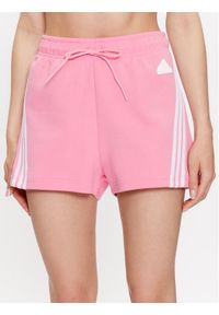 Adidas - adidas Szorty sportowe Future Icons 3-Stripes Shorts IC0524 Różowy Regular Fit. Kolor: różowy. Materiał: bawełna