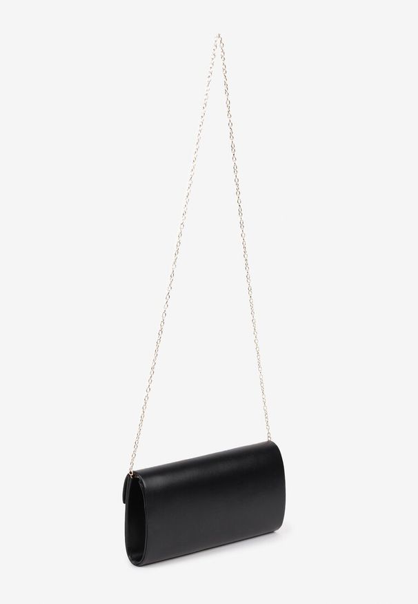 Renee - Czarna Elegancka Torebka Kopertówka z Łańcuszkiem Pasenela. Kolor: czarny. Styl: elegancki