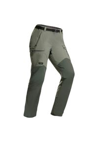 FORCLAZ - Spodnie trekkingowe damskie Forclaz MT500 V2. Kolor: brązowy, wielokolorowy, zielony. Materiał: syntetyk, materiał, tkanina