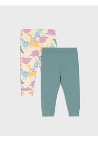 Sinsay - Legginsy 2 pack - kremowy. Kolor: kremowy