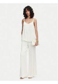 ACCESS FASHION Spodnie palazzo 63-5082-875 Kremowy Wide Leg. Kolor: kremowy. Materiał: wiskoza #5