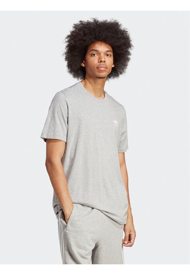 Adidas - adidas T-Shirt Trefoil Essentials A4865 Szary Regular Fit. Kolor: szary. Materiał: bawełna
