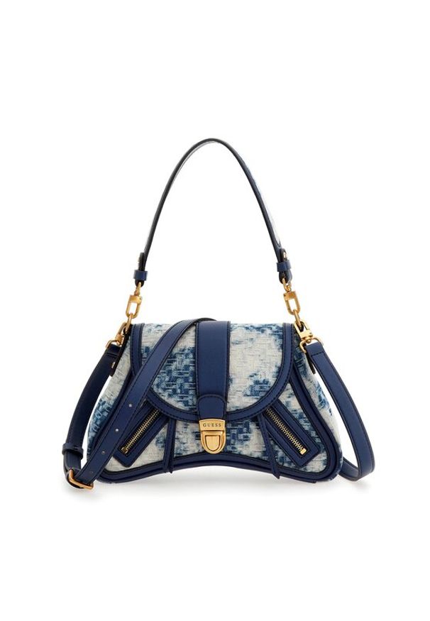 Torebka Guess. Kolor: niebieski. Styl: vintage
