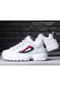 Buty do chodzenia damskie Fila Disruptor II Premium. Zapięcie: sznurówki. Kolor: biały. Materiał: materiał, syntetyk. Szerokość cholewki: normalna. Sport: turystyka piesza