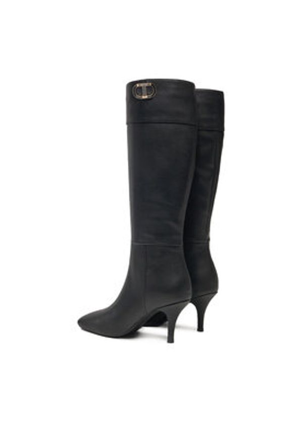 TwinSet - TWINSET Kozaki 242TGT030 Czarny. Kolor: czarny. Materiał: skóra