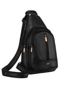 Plecak skórzany Peterson PTN 2981-NDM czarny. Kolor: czarny. Materiał: skóra #1