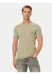 Emporio Armani Underwear T-Shirt EM000375 AF18890 U8046 Zielony Slim Fit. Kolor: zielony. Materiał: bawełna #1