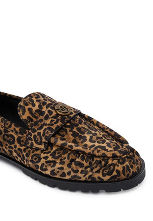 Pinko - PINKO Loafersy Nora 01 SD0435P088 Brązowy. Kolor: brązowy. Materiał: zamsz, skóra