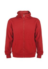 ROLY - Bluza Z Kapturem Dla Dorosłych Unisex Montblanc Z Pełnym Zamkiem Błyskawicznym. Typ kołnierza: kaptur. Kolor: czerwony #1