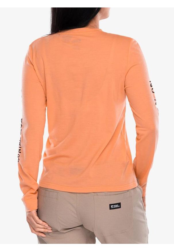 MONS ROYALE - Bluza termoaktywna damska Mons Royale Icon Relaxed LS. Kolor: pomarańczowy