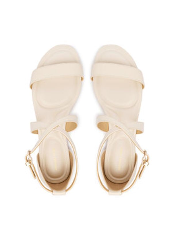 MICHAEL Michael Kors Sandały Alexa Flex Flat 40S6AXFS1L Écru. Materiał: skóra