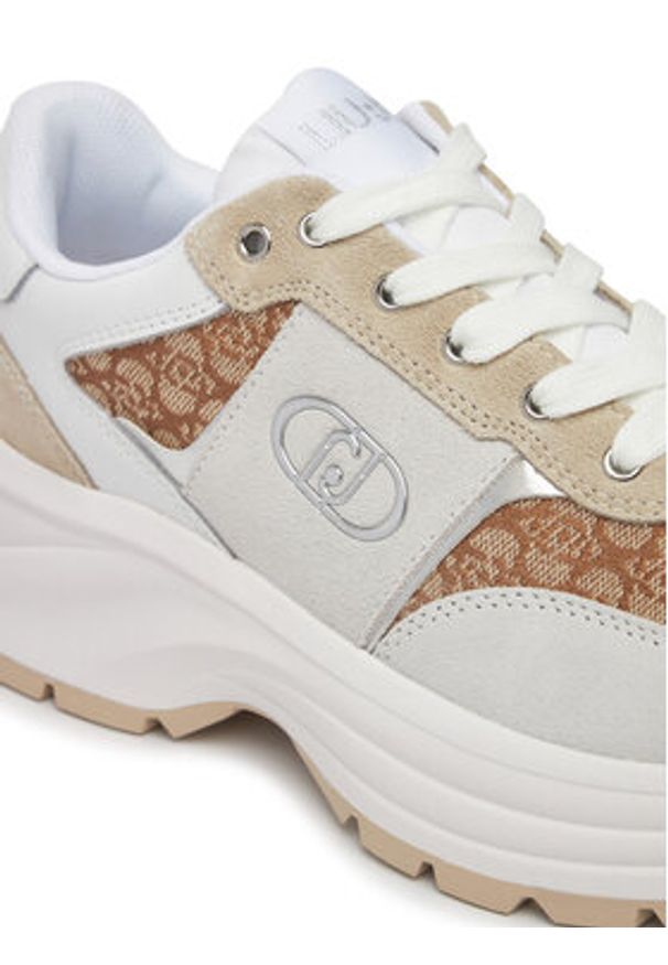 Liu Jo Sneakersy Eva 02 BA5065 PX617 Beżowy. Kolor: beżowy. Materiał: skóra, zamsz