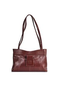 Torebka skórzana damska DAN-A T54 koniakowa. Materiał: skórzane. Styl: casual #1