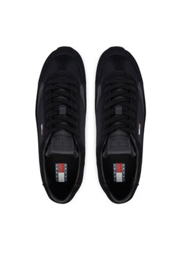TOMMY HILFIGER - Tommy Hilfiger Sneakersy EM0EM01718 Czarny. Kolor: czarny. Materiał: skóra, zamsz