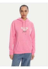 Roxy Bluza ERJFT05020 Różowy Regular Fit. Kolor: różowy. Materiał: bawełna