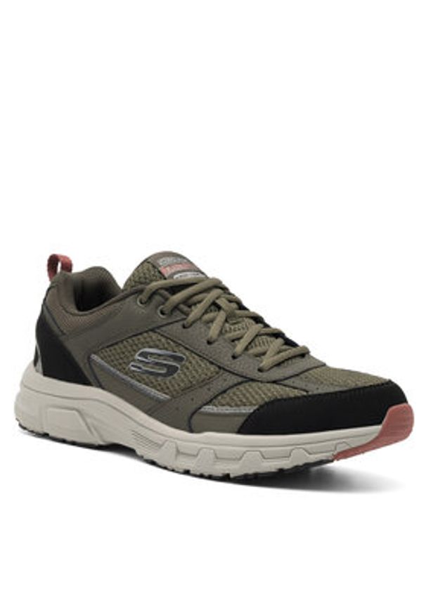 skechers - Skechers Sneakersy OAK CANYON VERKETTA 51898 OLBK Zielony. Kolor: zielony. Materiał: mesh, materiał