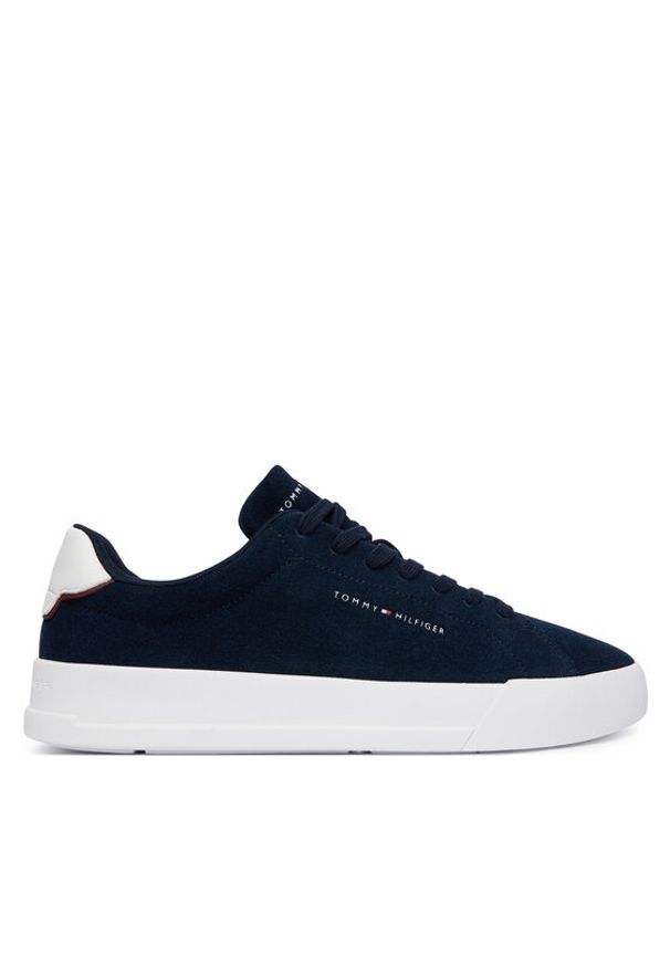 TOMMY HILFIGER - Tommy Hilfiger Sneakersy Th Court Core Suede FM0FM05716 Granatowy. Kolor: niebieski. Materiał: skóra, zamsz