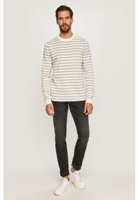 Jack & Jones - Sweter. Kolor: biały. Materiał: bawełna, dzianina. Długość rękawa: długi rękaw. Długość: długie #5