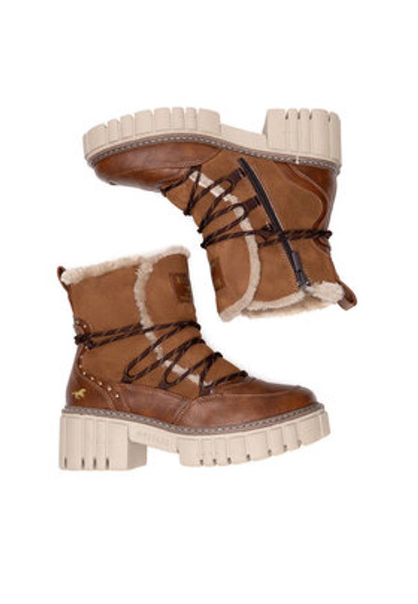 Mustang Trzewiki 1447-601 Brązowy. Kolor: brązowy. Materiał: materiał