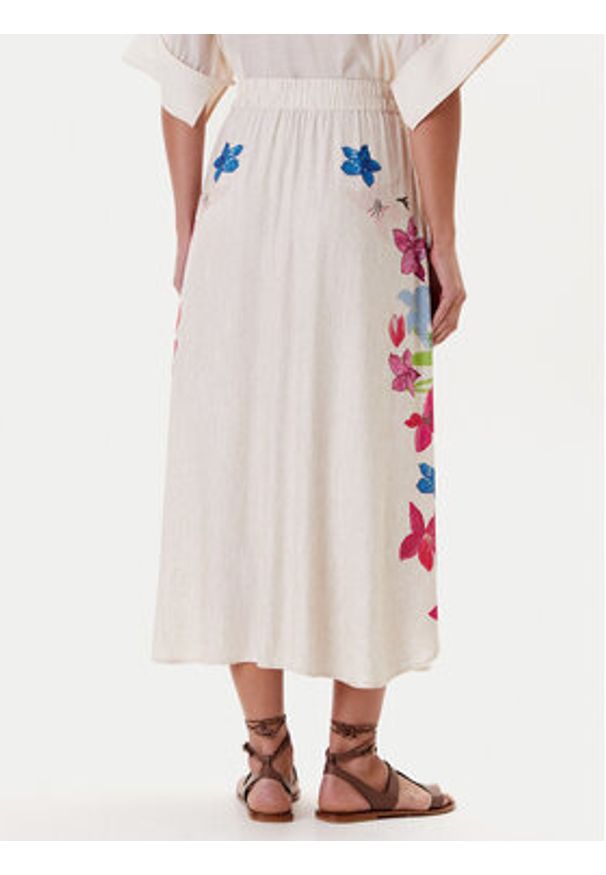Tatuum Spódnica midi Katia 2 T2511.173 Beżowy Regular Fit. Kolor: beżowy. Materiał: wiskoza